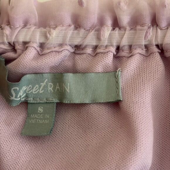 Sweet Rain Blouse Women's Small Purple Sheer Cottage Boho Puff Sleeve Romantic - Picture 6 of 8